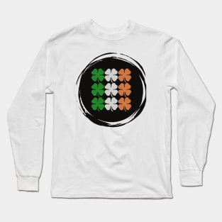 Pattern shamrock irish flag Long Sleeve T-Shirt